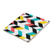 Kleurrijk, geometrisch, koel, uniek, trendgrafisch tegeltje (Zijkant)