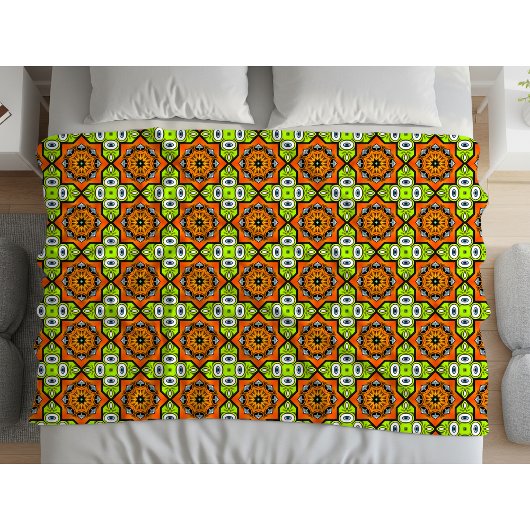 Kleurrijk geometrisch mandala patroon  fleece deken