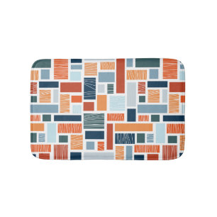 Kleurrijk geometrisch Mid Century stijl ontwerp Badmat