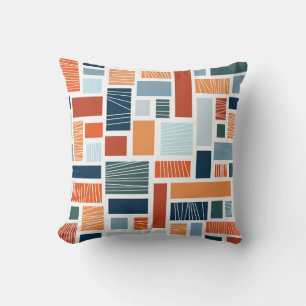 Kleurrijk geometrisch Mid Century stijl ontwerp Kussen