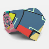 Kleurrijk geometrisch middeleeuws patroon 2 stropdas (Opgerold)