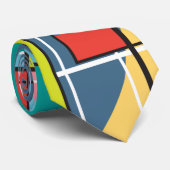 Kleurrijk geometrisch middeleeuws patroon stropdas (Opgerold)