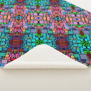 Kleurrijk Geometrisch Mozaïek Deken