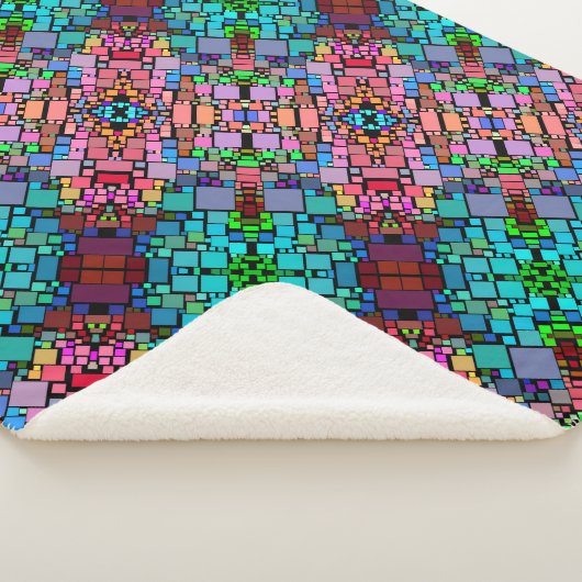 Kleurrijk Geometrisch Mozaïek Deken (3/4)