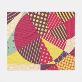 Kleurrijk Geometrisch Ontwerp Abstract Fleece Deken (Voorkant (Horizontaal))