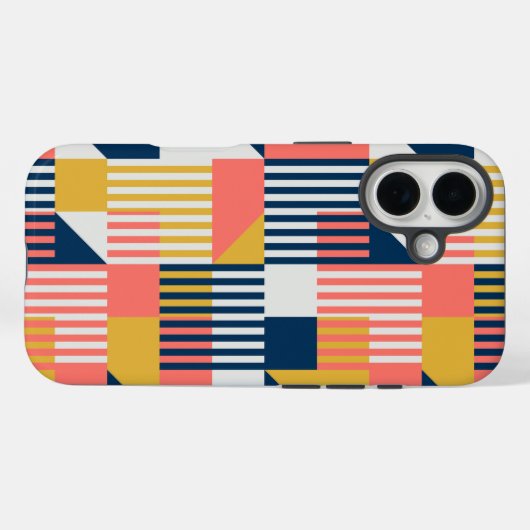 Kleurrijk geometrisch ontwerp Case-Mate iPhone case (Achterkant (horizontaal))