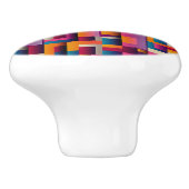 Kleurrijk geometrisch ontwerp Keramische deurknop Keramische Knop (Zijkant)