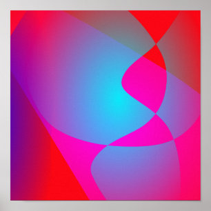 Kleurrijk Geometrisch Ontwerp met Elegant Gradient Poster