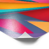 Kleurrijk Geometrisch Ontwerp, Naam Monogram Beric Foto Afdruk (Hoek)