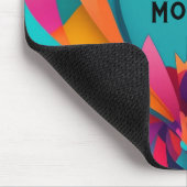 Kleurrijk geometrisch ontwerp, naam of monogram muismat (Hoek)
