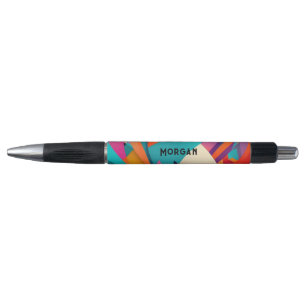 Kleurrijk geometrisch ontwerp, naam of monogram pen