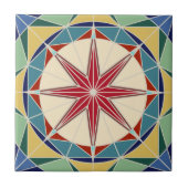 Kleurrijk Geometrisch Ontwerp Tegeltje (Voorkant)