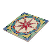 Kleurrijk Geometrisch Ontwerp Tegeltje (Zijkant)