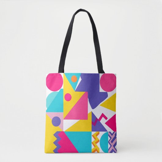 Kleurrijk Geometrisch Ontwerp Tote Tas (Voorkant)