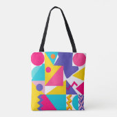 Kleurrijk Geometrisch Ontwerp Tote Tas (Achterkant)
