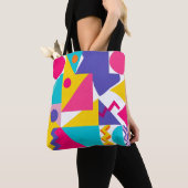 Kleurrijk Geometrisch Ontwerp Tote Tas (Dichtbij)