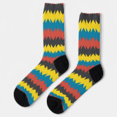 Kleurrijk Geometrisch Paar Teenslippers Sokken (Links)