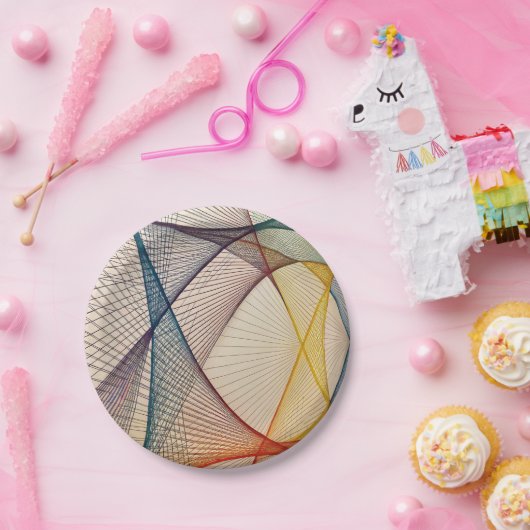 Kleurrijk geometrisch papier Bord (Feest)