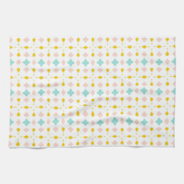 Kleurrijk geometrisch pastel patroon theedoek
