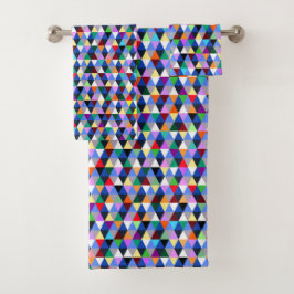 Kleurrijk Geometrisch Patroon Bad Handdoek