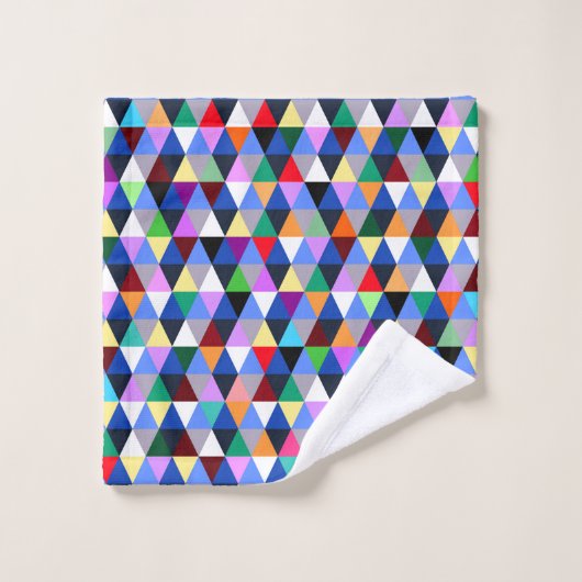 Kleurrijk Geometrisch Patroon Bad Handdoek (Wasdoekje)