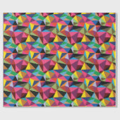 Kleurrijk geometrisch patroon cadeaupapier (Vlak)