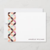 Kleurrijk geometrisch patroon dank u nota nemen va kaart (Voorkant)