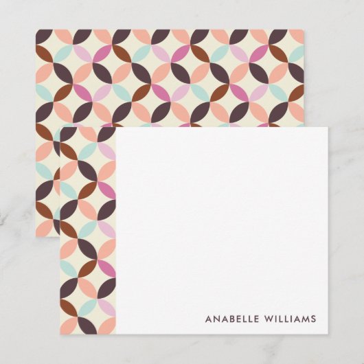 Kleurrijk geometrisch patroon dank u nota nemen va kaart (Voorkant / Achterkant)