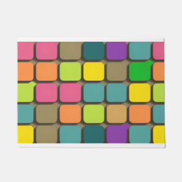 Kleurrijk Geometrisch Patroon Deurmat