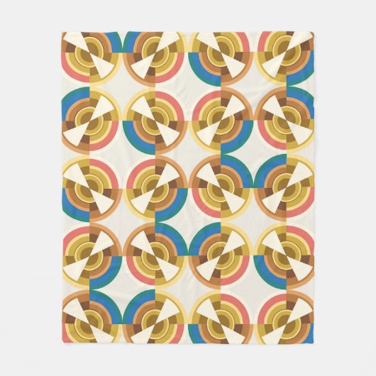 Kleurrijk Geometrisch Patroon  Fleece Deken (Voorkant)