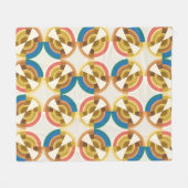 Kleurrijk Geometrisch Patroon  Fleece Deken (Voorkant (Horizontaal))