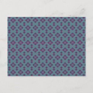Kleurrijk geometrisch patroon in klassieke retro s briefkaart