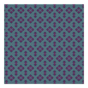 Kleurrijk geometrisch patroon in klassieke retro s perfect poster