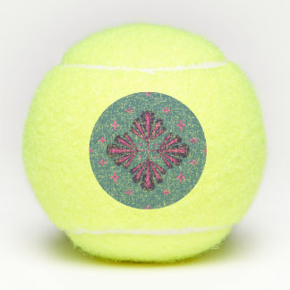 Kleurrijk geometrisch patroon in klassieke retro s tennisballen