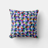 Kleurrijk Geometrisch Patroon Kussen (Voorkant)