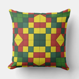 Kleurrijk Geometrisch Patroon met Abstracte Vormen Kussen