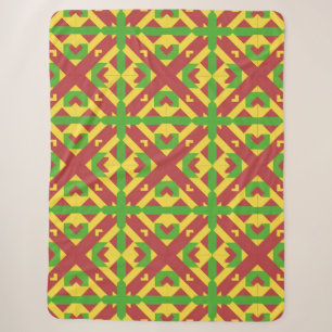 Kleurrijk Geometrisch Patroon met Abstracte Vormen Sherpa Deken