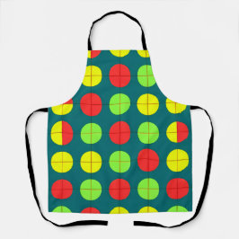 Kleurrijk geometrisch patroon met groen, rood schort
