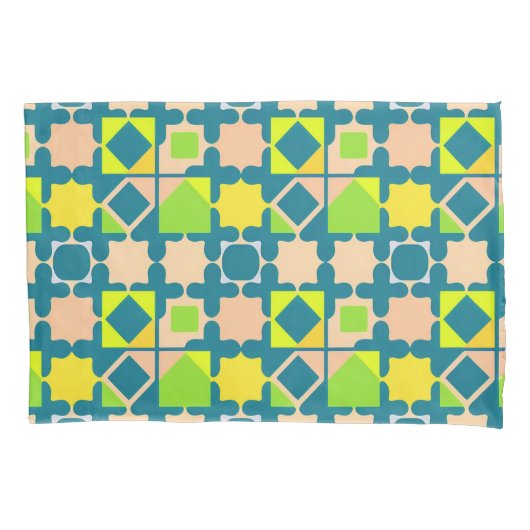 Kleurrijk Geometrisch Patroon Met Levendige Vormen Kussensloop (Voorkant)