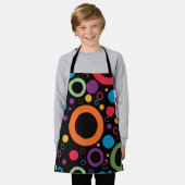 Kleurrijk geometrisch patroon met symmetrie wit schort (Gedragen)