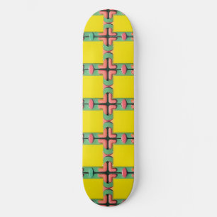 Kleurrijk geometrisch patroon met symmetrisch ontw persoonlijk skateboard