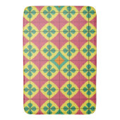 Kleurrijk geometrisch patroon met symmetrische Teg Badmat (Voorkant Verticaal)