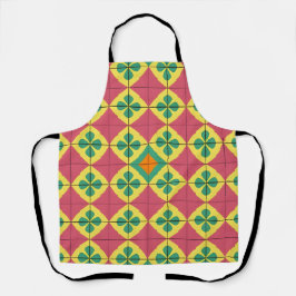 Kleurrijk Geometrisch Patroon met Symmetrische Teg Schort