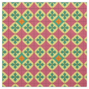 Kleurrijk Geometrisch Patroon met Symmetrische Teg Stof