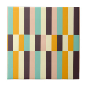 Kleurrijk geometrisch patroon met verticale strepe tegeltje
