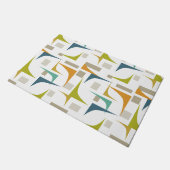 Kleurrijk geometrisch patroon midden eeuw modern deurmat (Schuin)