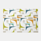 Kleurrijk geometrisch patroon midden eeuw modern deurmat (Voorkant)