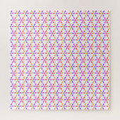 Kleurrijk geometrisch patroon op wit legpuzzel (Horizontaal)