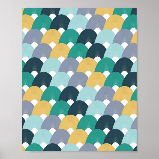 Kleurrijk Geometrisch Patroon Poster (Voorkant)