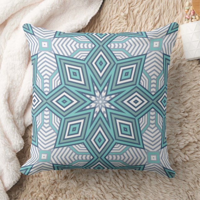 Kleurrijk geometrisch patroon retro kussen (Deken)
